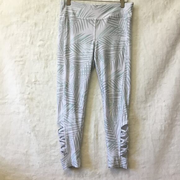 Jockey Mint Fern Leaf Plant Pattern Leggings - Picture 2 of 10